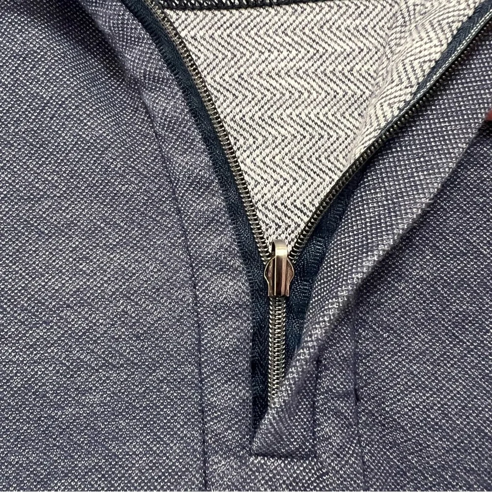 Tommy Bahama Switch It Up Reversible Quarter Zip Pullover XL Blue & White